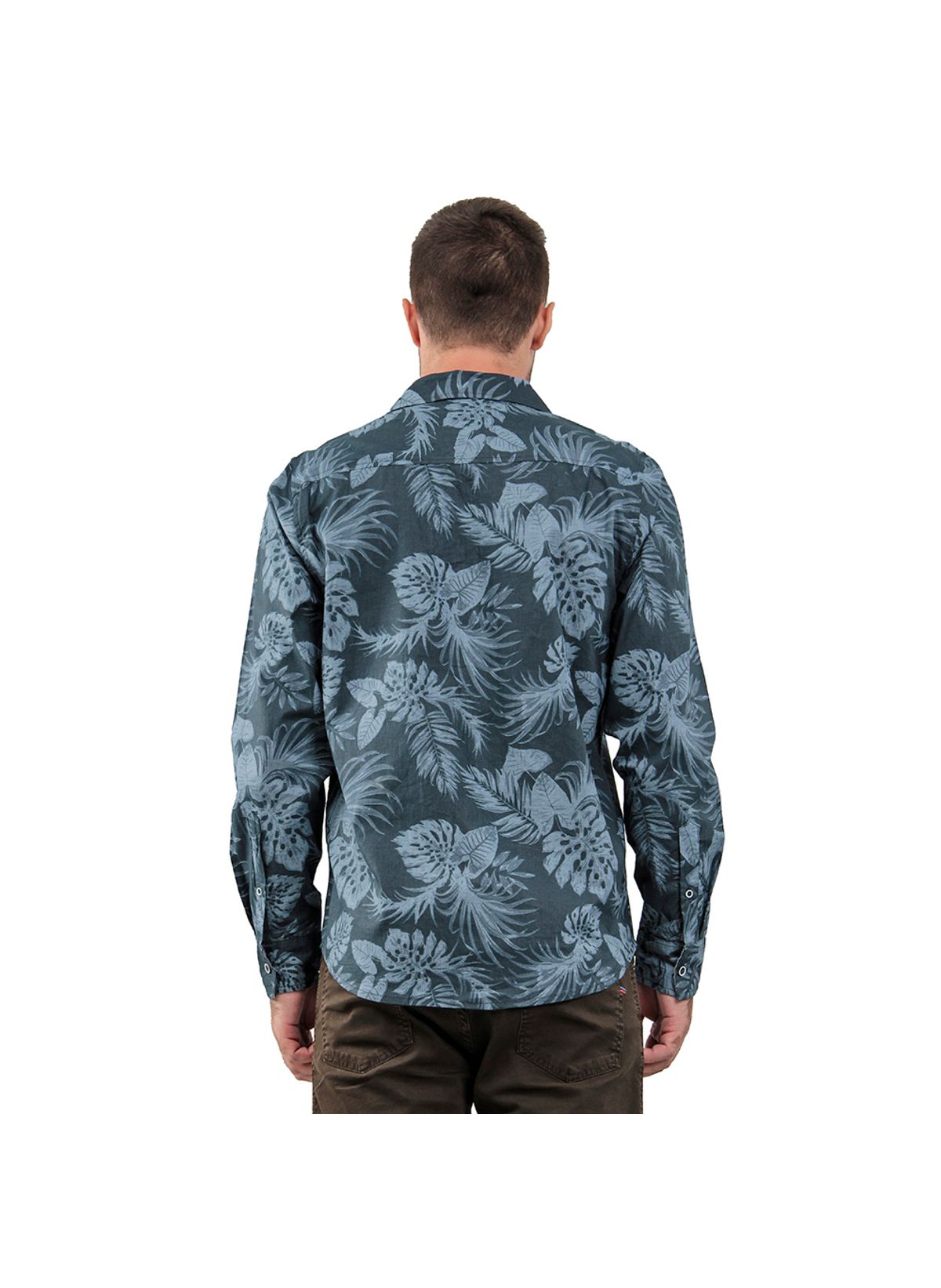 camisa masculina estampa tropical
