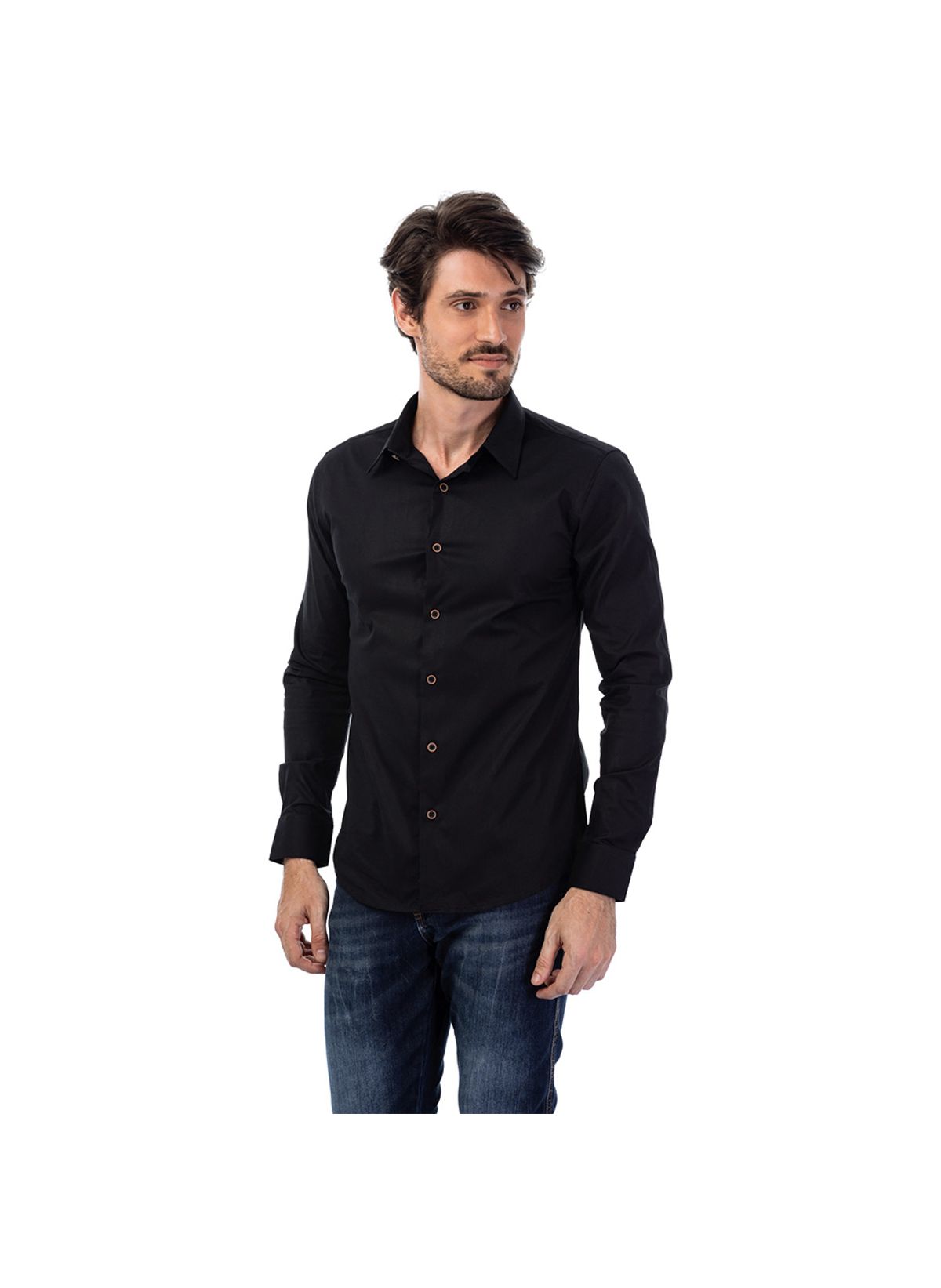 camisa social masculina com elastano