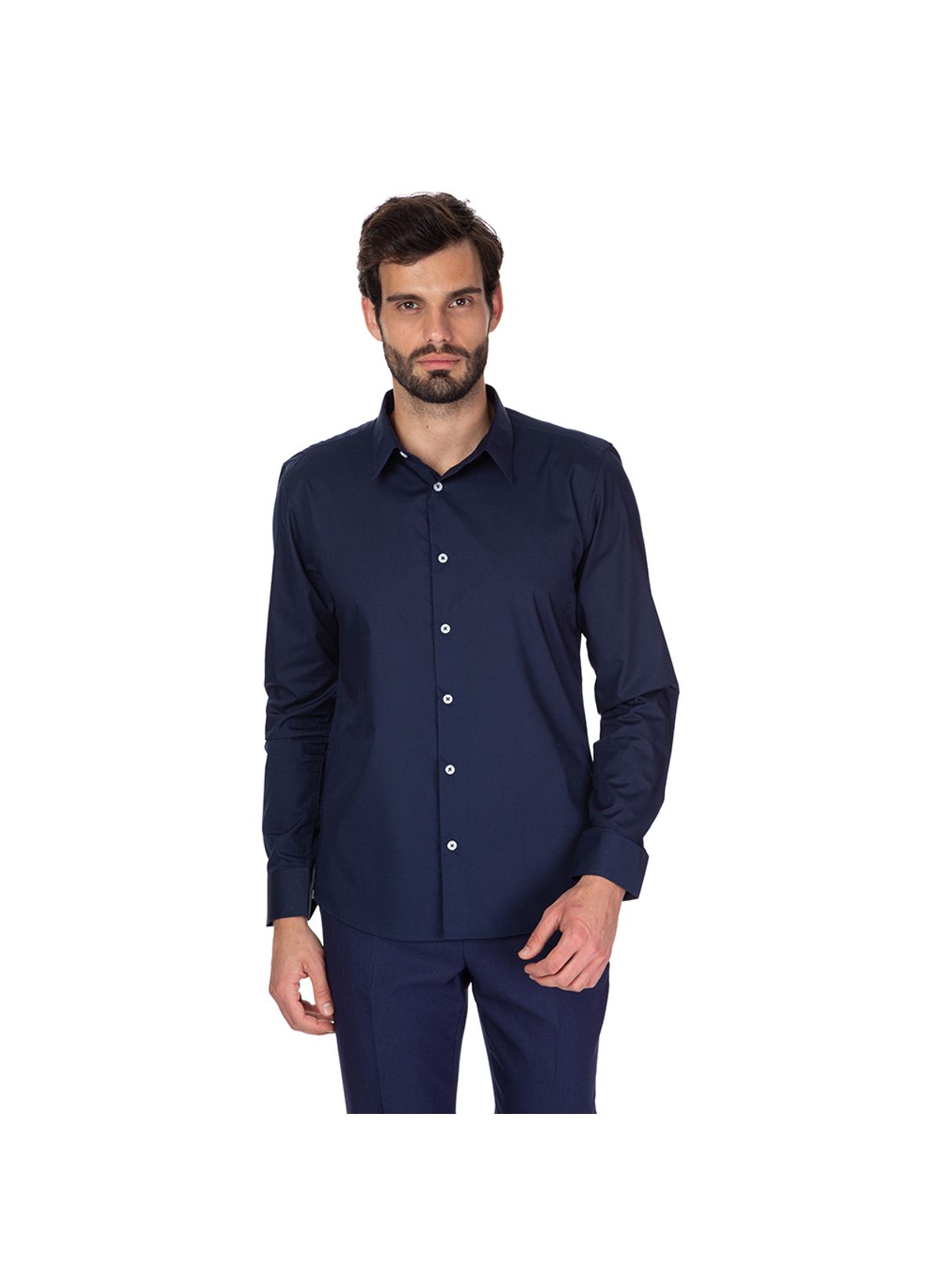 camisa social slim com elastano