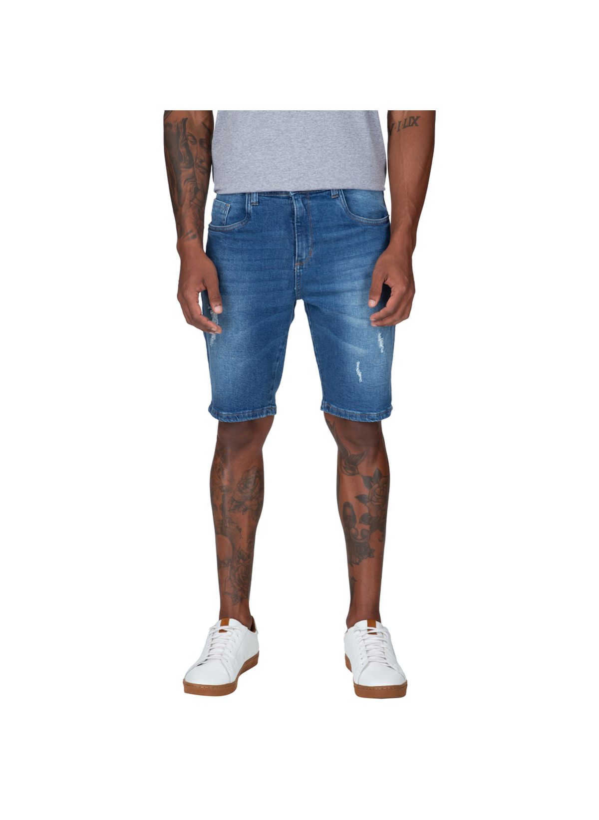 Bermuda Masculina Jeans c/ Puídos Média