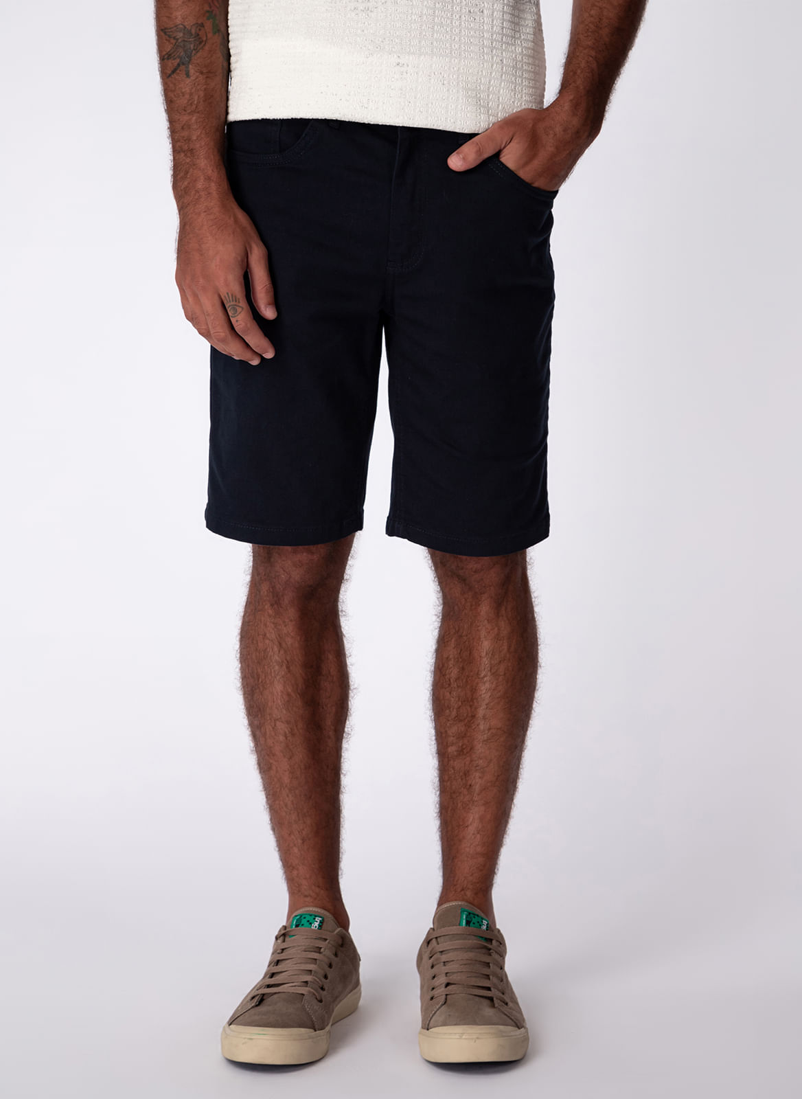 Bermuda Sarja Five Pockets Color Masculina