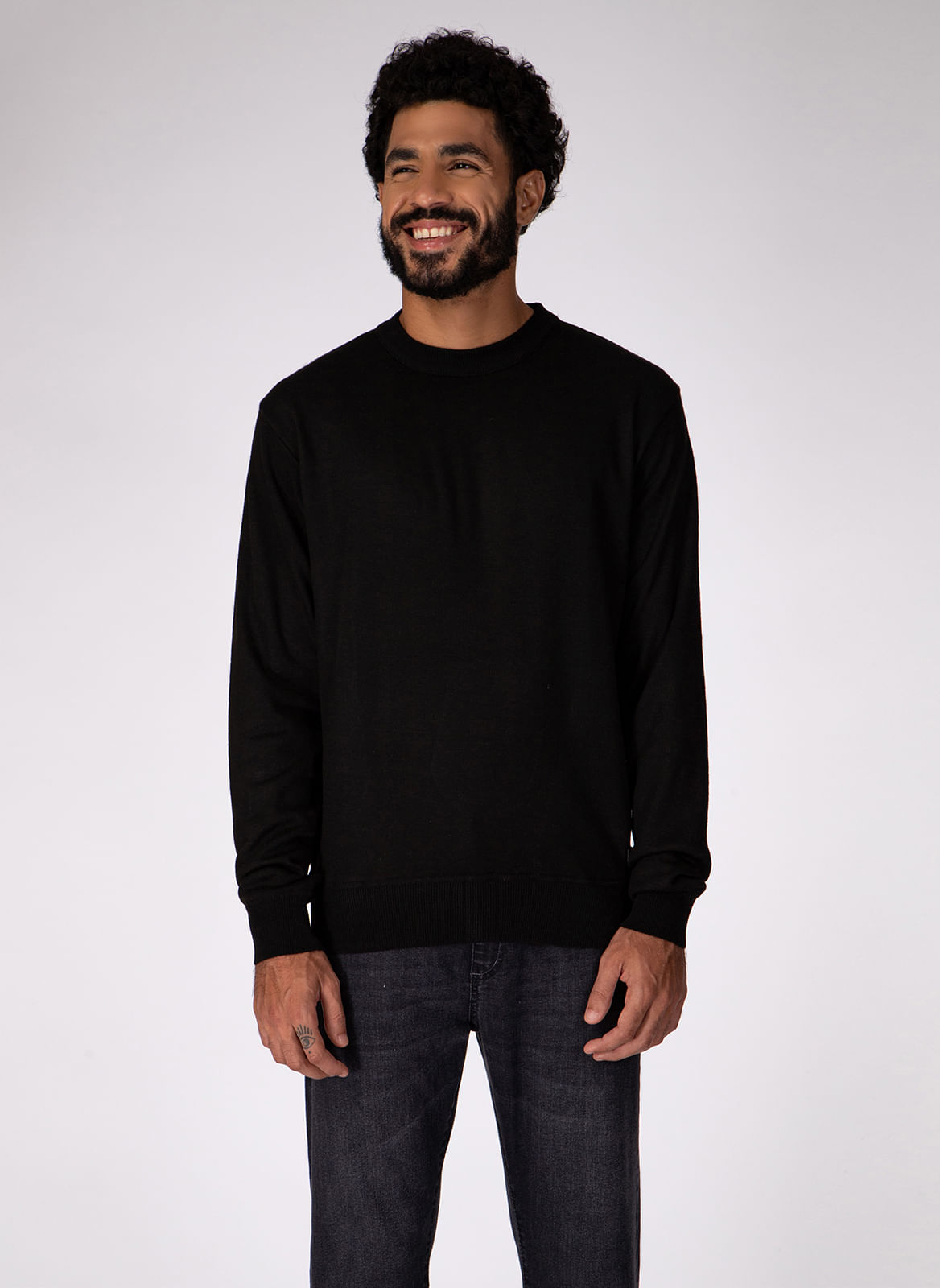 Tricot Masculino Básico Gola Careca