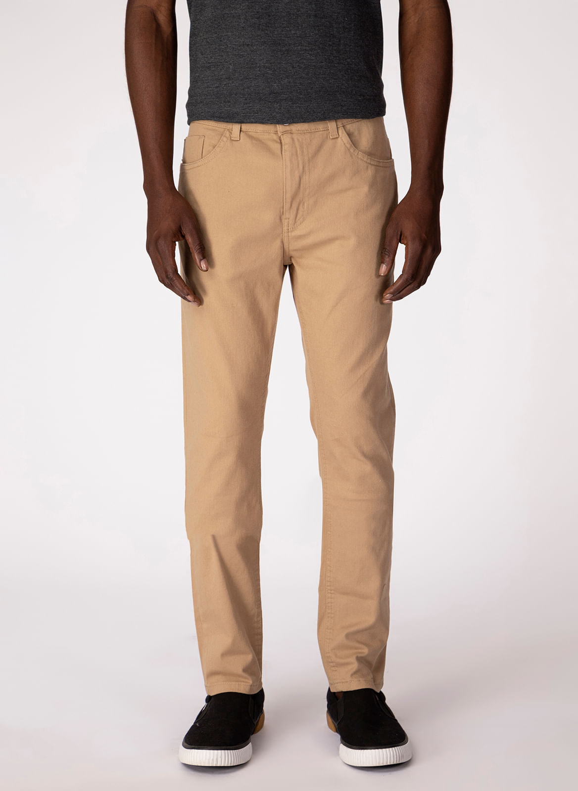 Calça Caqui CalÃ§a Masculina Sarja Social CALCA COLOR MASCULINA TNG