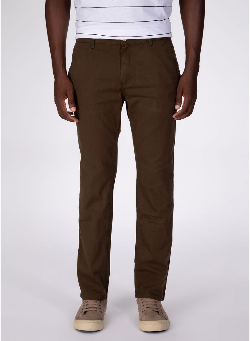 Calça chino marrom store masculina