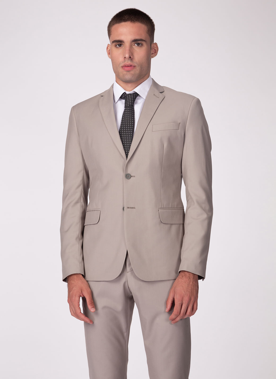 Traje Costume Liso Gabardine Slim