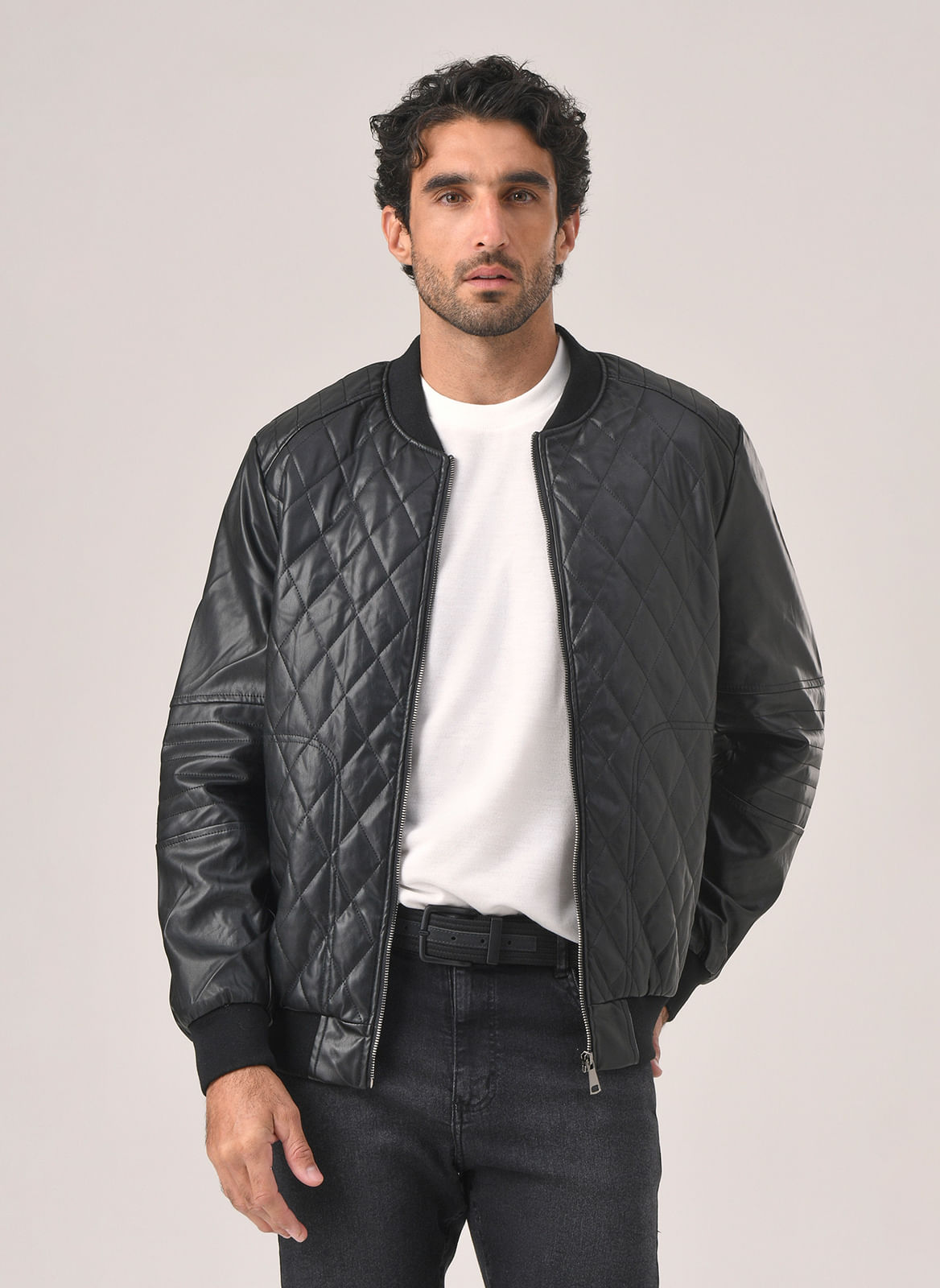 JAQUETA PU BOMBER MATELASSÊ - TNG