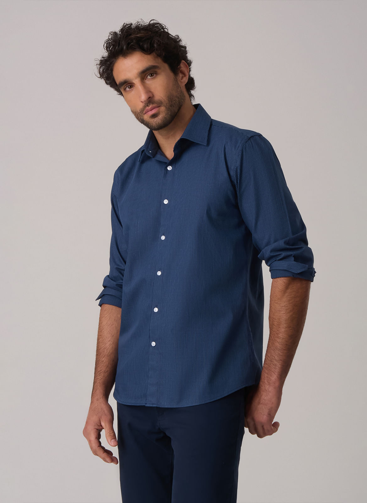 Camisa Esporte Fio Tinto