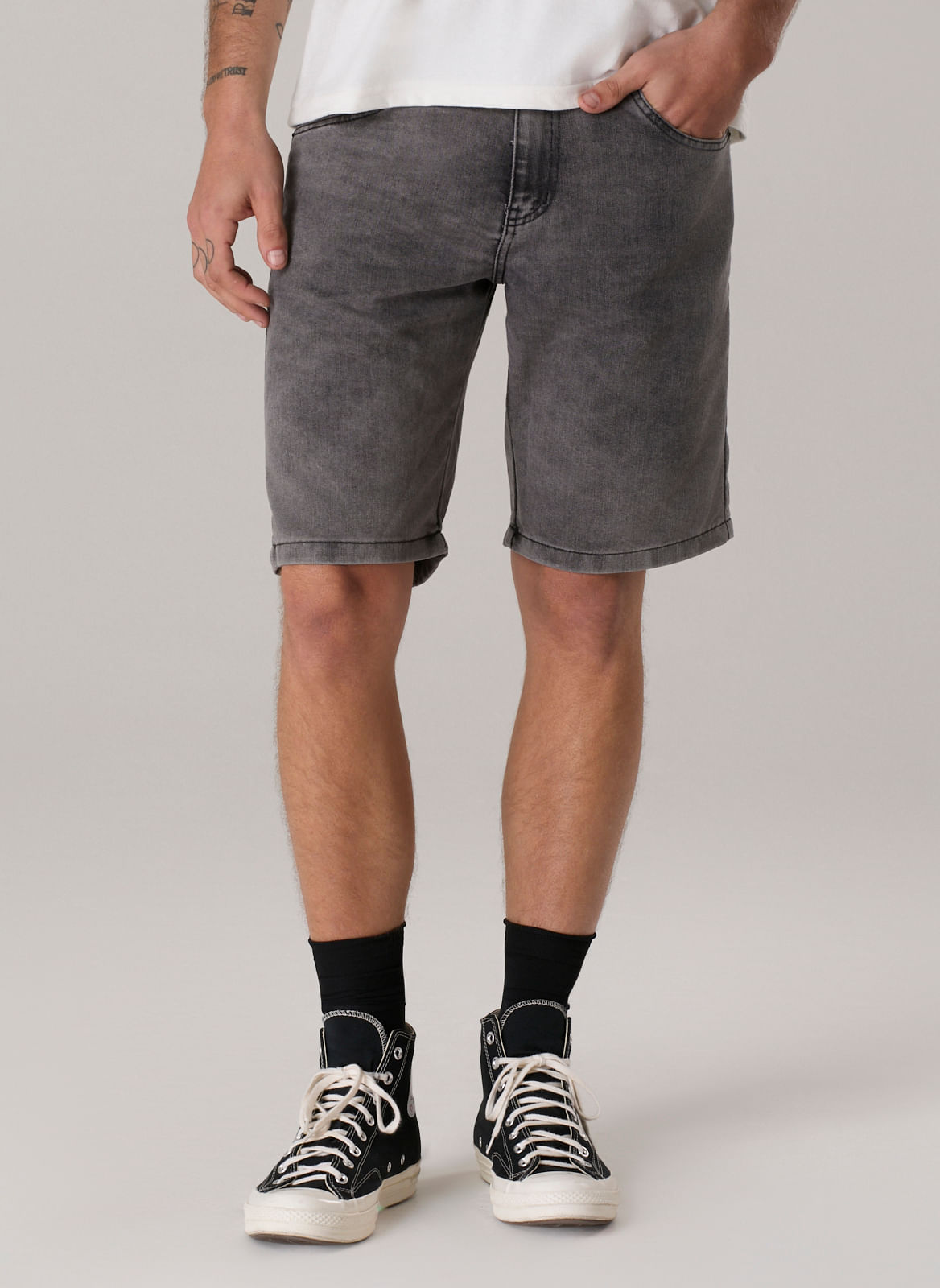 Bermuda Jeans Slim Masculino