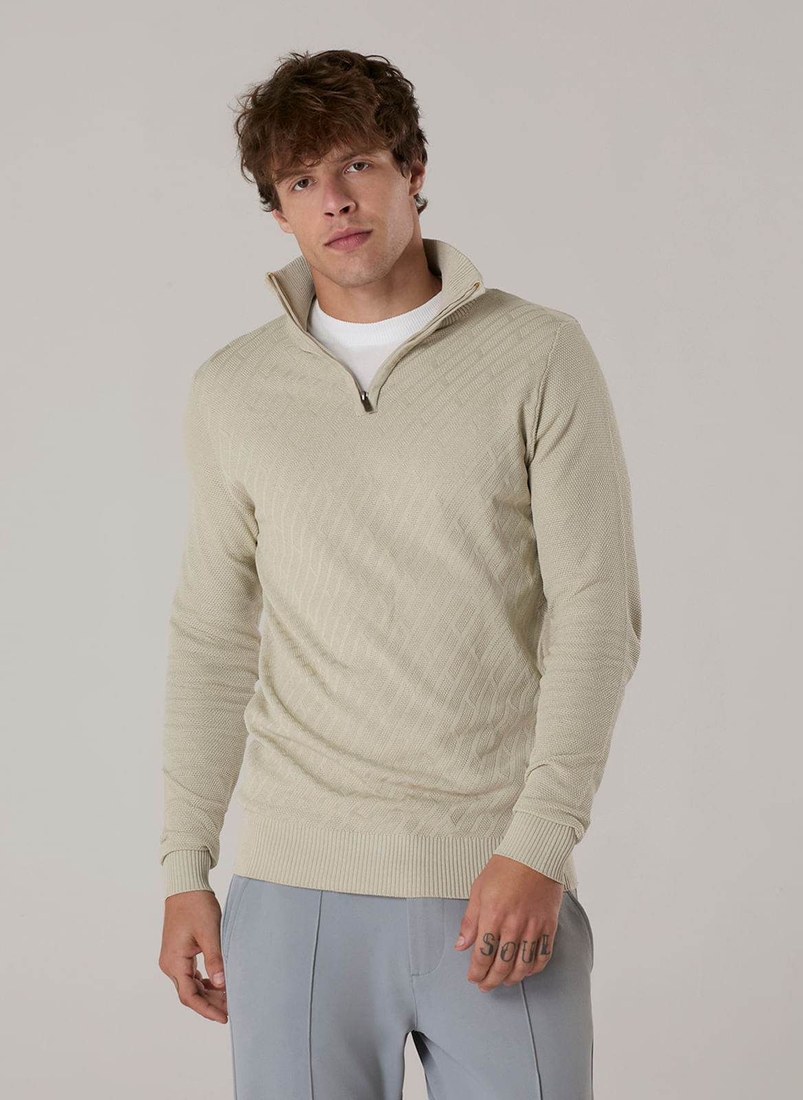 kazu117 Cardigan Tricot Básico
