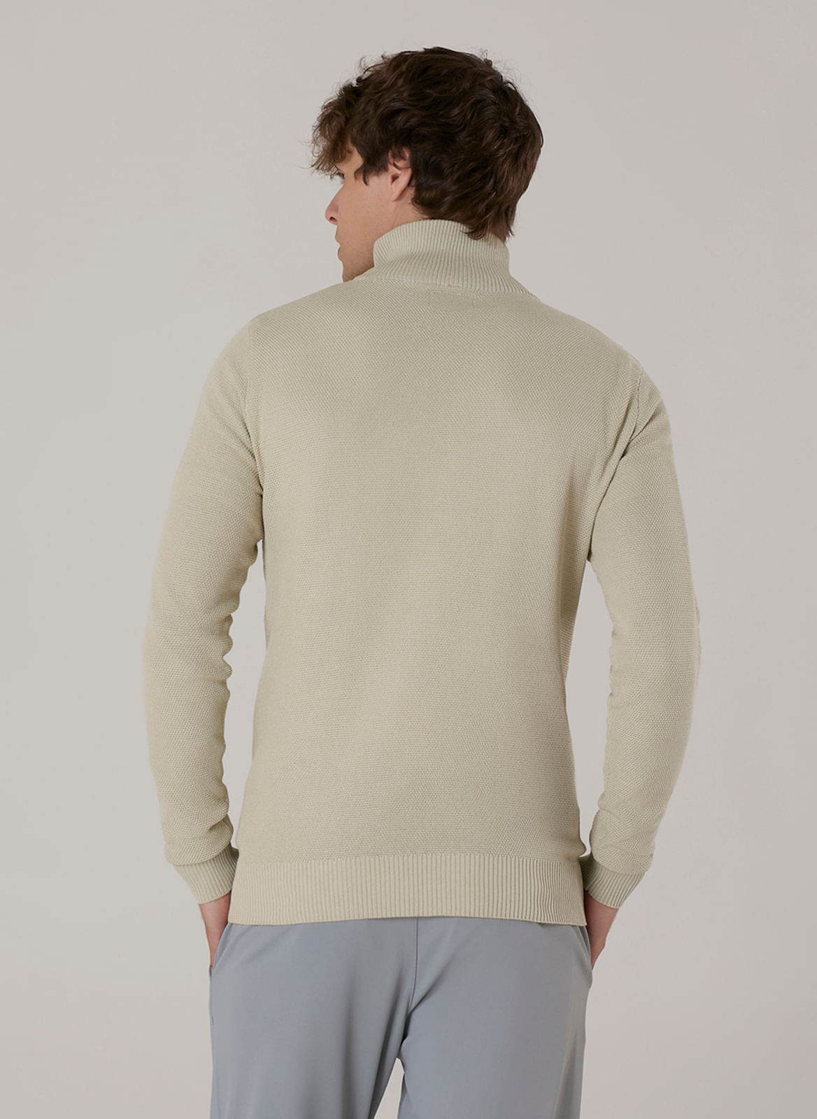 TRICOT TEXTURA MEIO ZÍPER - TNG