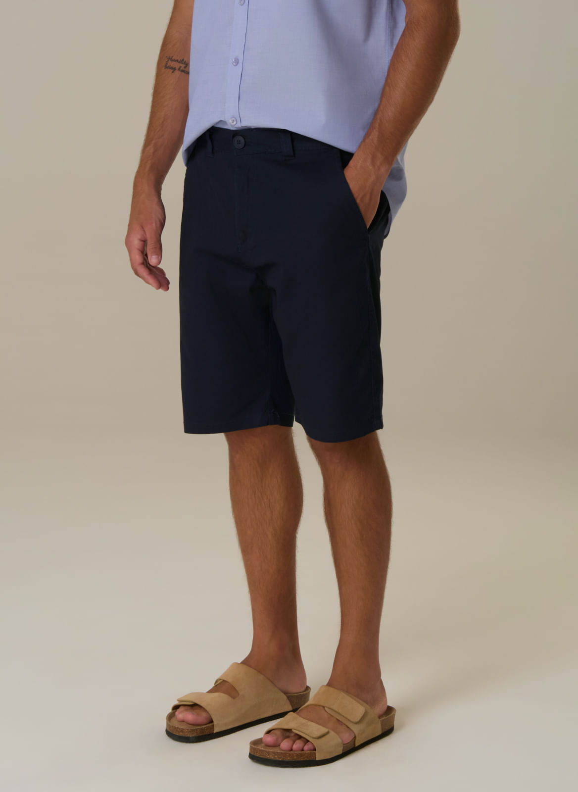 Bermuda Chino Canvas Masculina Tng