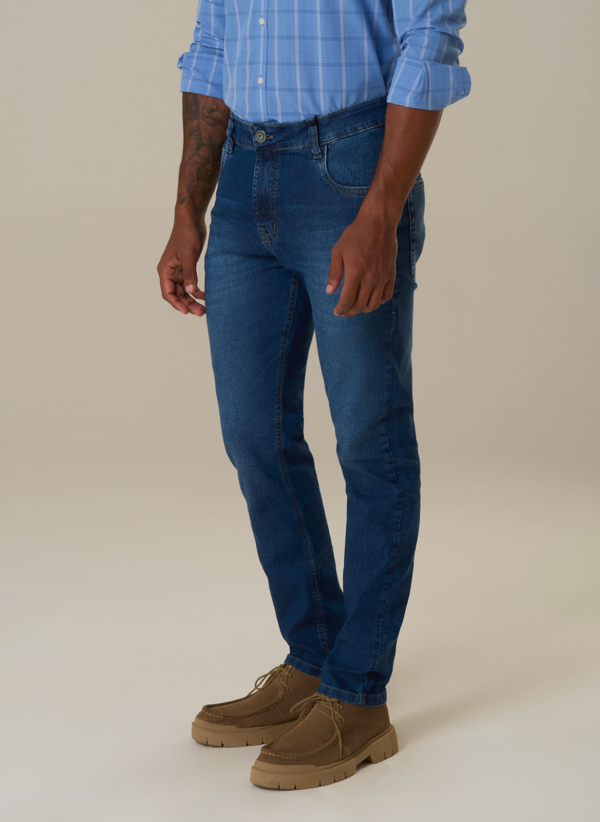 Calça Jeans Média Slim Masculina
