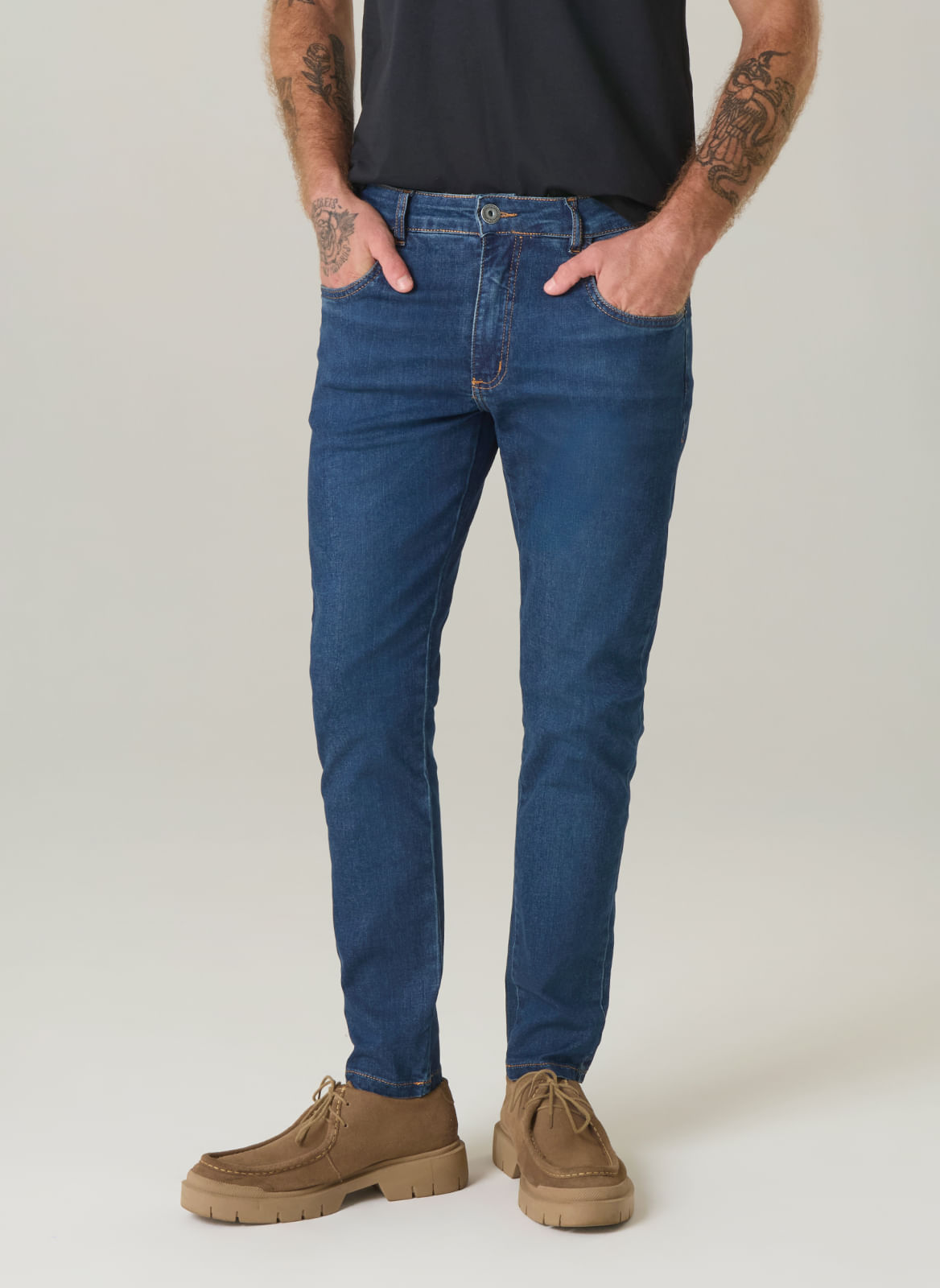 Calça Jeans Masculina Slim