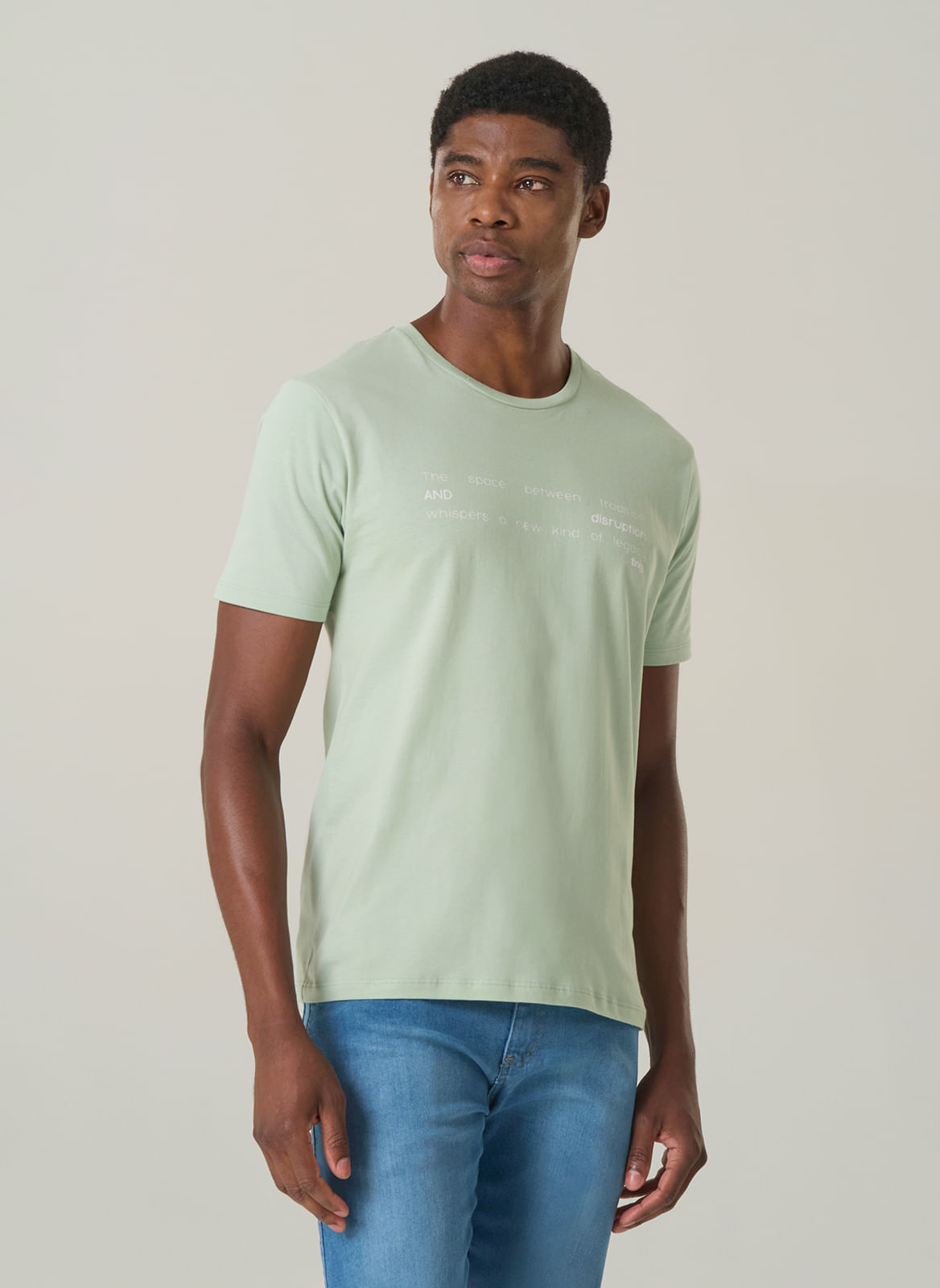 Camiseta Masculina Casual Com Detalhe Em Pesponto
