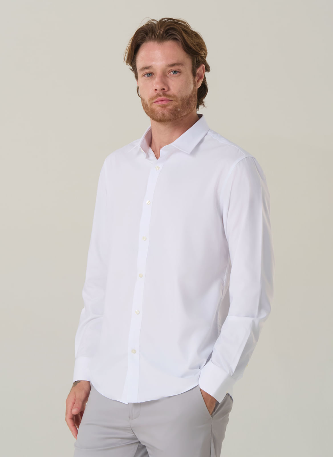 Camisa Social Masculina Modal