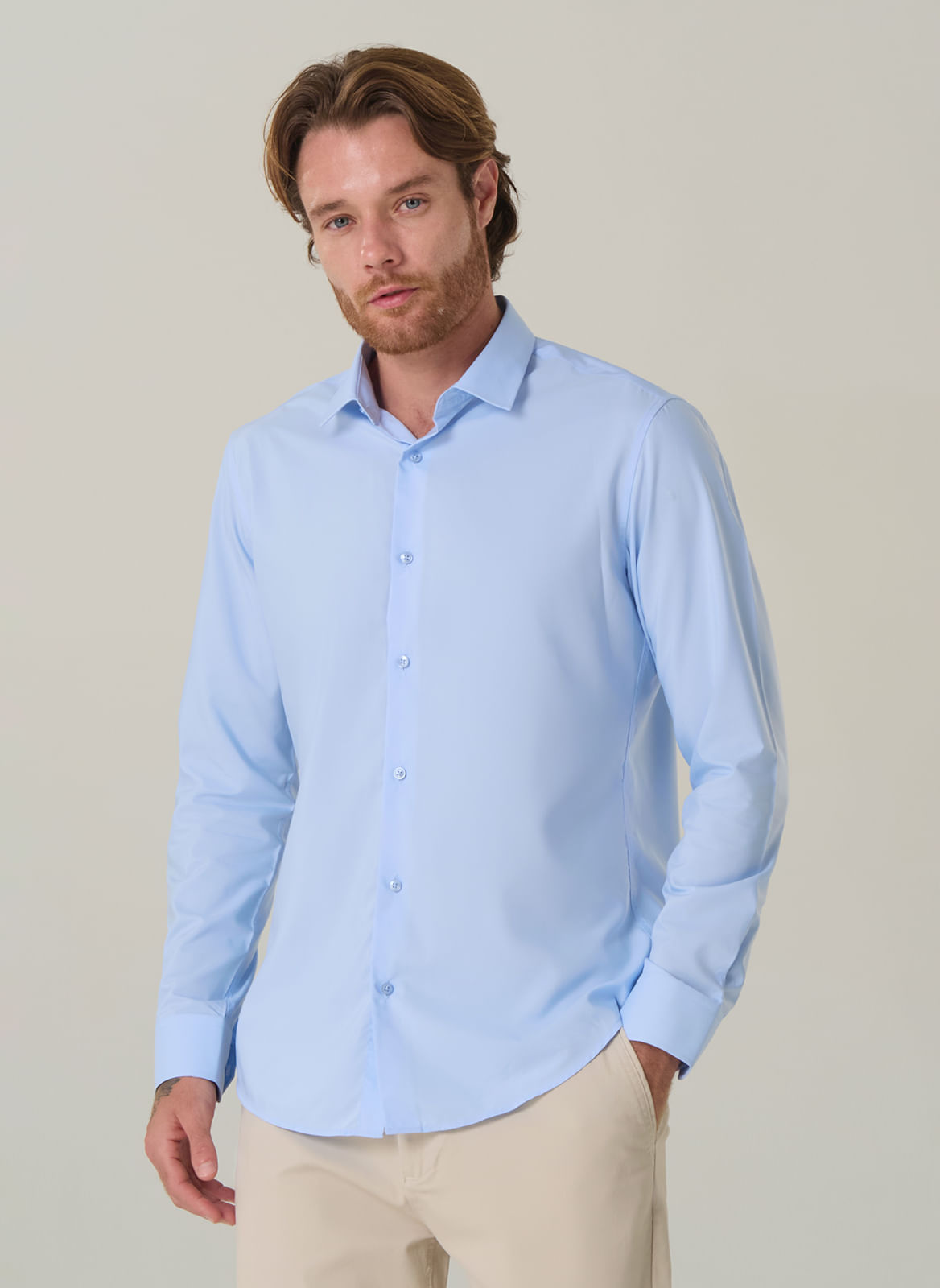 Camisa Social Masculina Modal