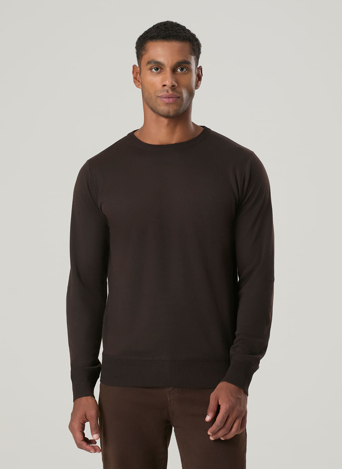 Tricot Masculino Gola Careca Básico