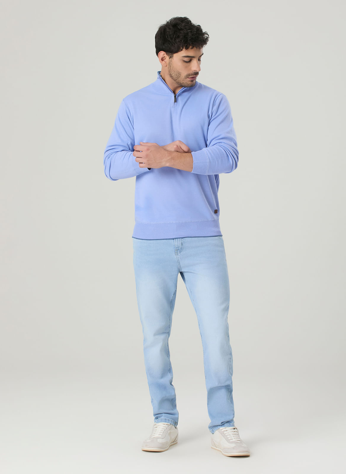 TRICOT MEIO ZÍPER LISO FRIZO - TNG